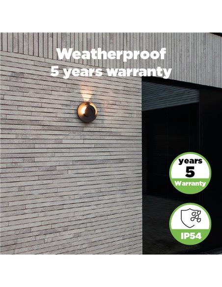 Aplique LED de exterior MOOV con 2 cabezales ajustables y un haz de luz fijo, 7,8W 550Lm, 3000K