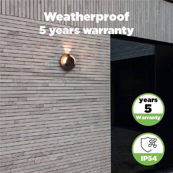 Aplique LED de exterior MOOV con 2 cabezales ajustables y un haz de luz fijo, 7,8W 550Lm, 3000K