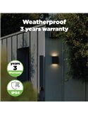Aplique cuadrado exterior LED con luz arriba y abajo PILI, 8,5W 1310Lm, 4000K