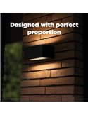 Aplique exterior LED GEMINI, con luz bidireccional, negro, 8,8W 1245Lm, 3000K
