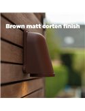 Lámpara de pared LED para exterior ANCOR, de aluminio marrón, GU10