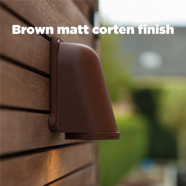 Lámpara de pared LED para exterior ANCOR, de aluminio marrón, GU10
