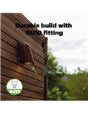 Lámpara de pared LED para exterior ANCOR, de aluminio marrón, GU10