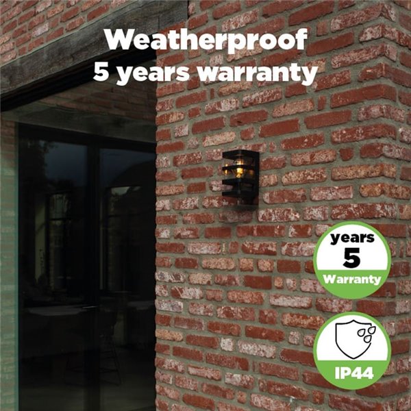 Aplique exterior DALTON, acabado en negro estilo industrial, E27