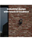 Aplique exterior DALTON, acabado en negro estilo industrial, E27
