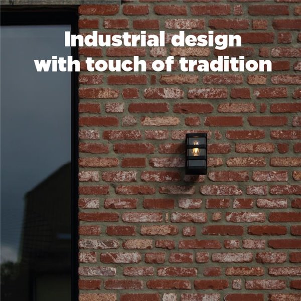 Aplique exterior DALTON, acabado en negro estilo industrial, E27