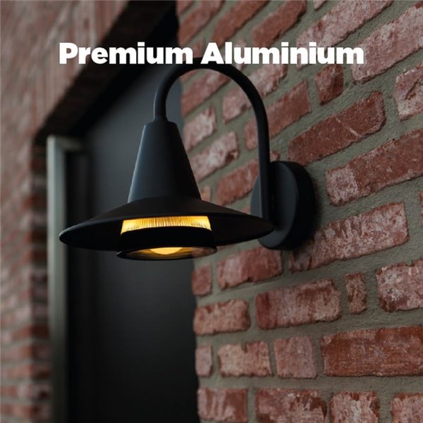 Aplique LED exterior en forma de cuello de cisne SWAN, negro E27
