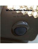 Aplique LED de aluminio con sensor de movimiento y cabezal que gira 90º ATLANTIS, 14W 2260Lm, 3000K/4000K