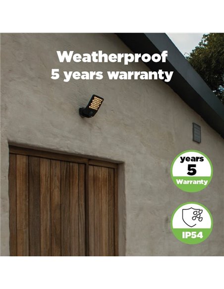 Aplique LED em alumínio com sensor de movimento e cabeça giratória 90º ATLANTIS, 14W 2260Lm, 3000K/4000K