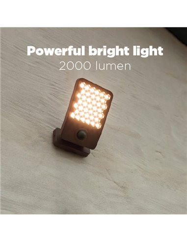 Aplique LED de aluminio con sensor de movimiento y cabezal que gira 90º ATLANTIS, 14W 2260Lm, 3000K/4000K