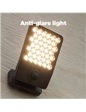Aplique LED de aluminio con sensor de movimiento y cabezal que gira 90º ATLANTIS, 14W 2260Lm, 3000K/4000K