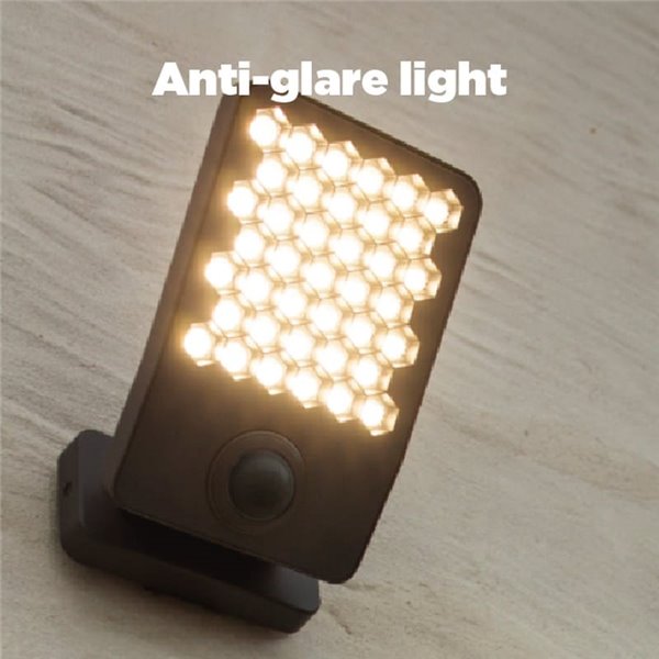Aplique LED de aluminio con sensor de movimiento y cabezal que gira 90º ATLANTIS, 14W 2260Lm, 3000K/4000K