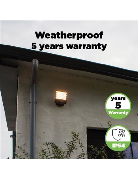 Aplique LED con sensor de movimiento y cabezal que gira 90º ATLANTIS, 14W 2260Lm, 3000K/4000K, grande