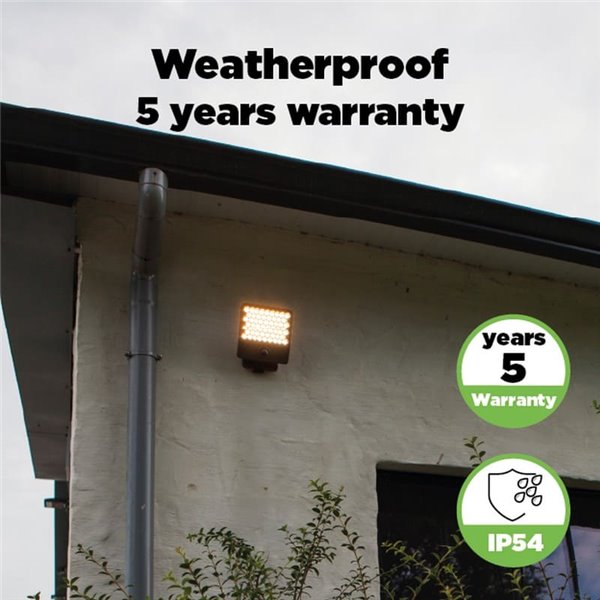 Aplique LED con sensor de movimiento y cabezal que gira 90º ATLANTIS, 14W 2260Lm, 3000K/4000K, grande