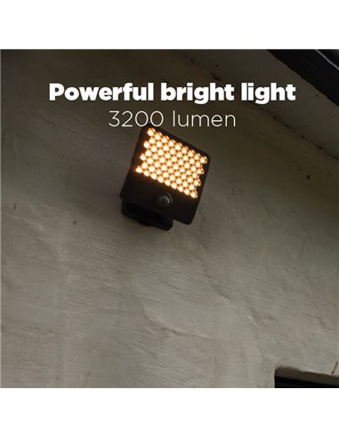 Aplique LED con sensor de movimiento y cabezal que gira 90º ATLANTIS, 14W 2260Lm, 3000K/4000K, grande
