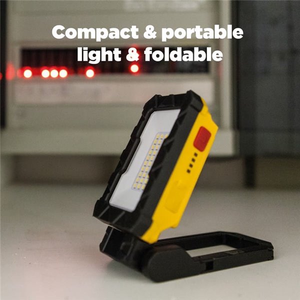 Proyector LED de trabajo para exteriores PENI, carga USB-C, magnético y gancho, 4000K, 2W 500Lm