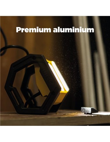 Luz LED de trabajo potente para exterior EPTA, luz brillante 5000K con cable de 1,5m, 24W 2900Lm