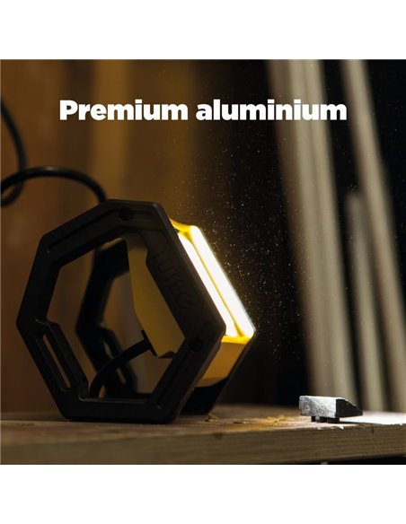 Luz LED de trabajo potente para exterior EPTA, luz brillante 5000K con cable de 1,5m, 24W 2900Lm