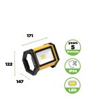 Luz LED de trabajo potente para exterior EPTA, luz brillante 5000K con cable de 1,5m, 24W 2900Lm