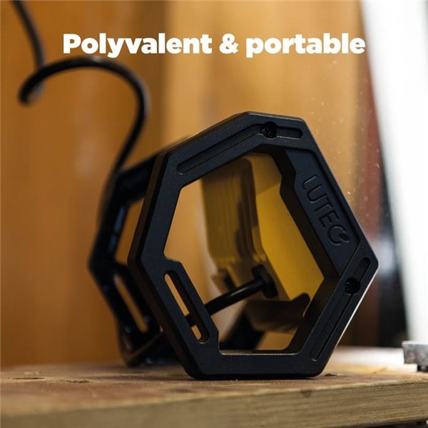 EPTA Potente luz de trabalho LED para exterior, brilhante 5000K com cabo de 1,5m, 24W 2900Lm