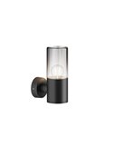 Aplique de pared AMAS para exterior, tulipa ahumada bombilla excl.1xE27 max.60W IP54 Antracita