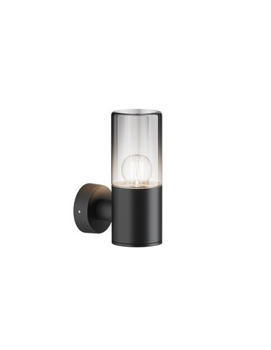 Aplique de pared AMAS para exterior, tulipa ahumada bombilla excl.1xE27 max.60W IP54 Antracita