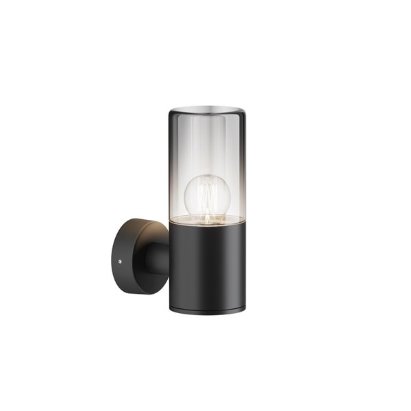 Aplique de pared AMAS para exterior, tulipa ahumada bombilla excl.1xE27 max.60W IP54 Antracita