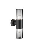 Aplique de pared AMAS 2 luces, tulipa ahumada bombillas excl.2xE27 max.60W IP54 Antracita