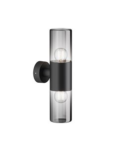 Applique murale AMAS 2 lumières, abat-jour fumé, ampoules hors 2xE27 max. 60W IP54 Anthracite