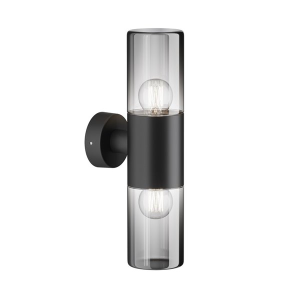 Aplique de pared AMAS 2 luces, tulipa ahumada bombillas excl.2xE27 max.60W IP54 Antracita