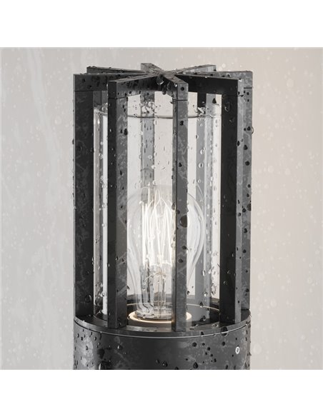 Poste externo BARREL moderno, ↕75 cm de altura, lâmpada excl. 1xE27 máx. 15W IP54 Antracite