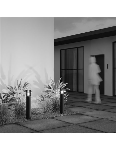 Poste externo BARREL moderno, ↕75 cm de altura, lâmpada excl. 1xE27 máx. 15W IP54 Antracite