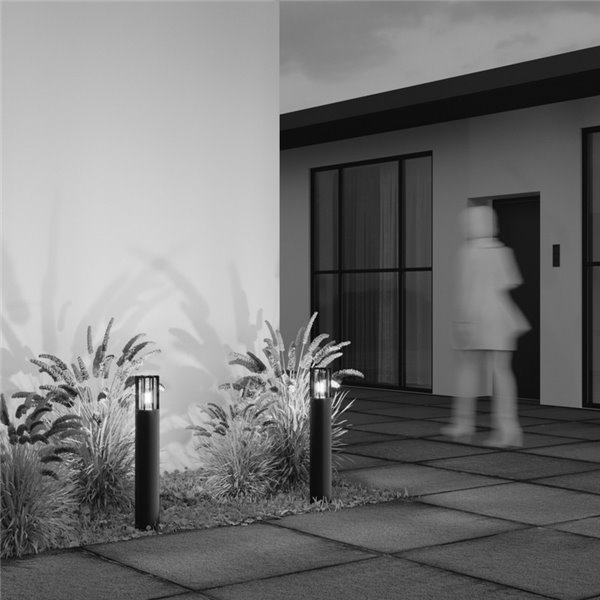 Poste externo BARREL moderno, ↕75 cm de altura, lâmpada excl. 1xE27 máx. 15W IP54 Antracite