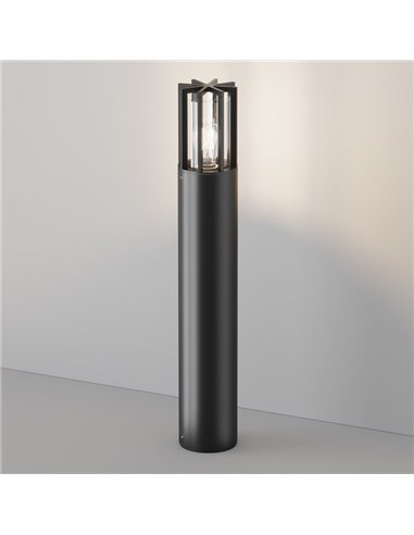 Poste para exterior BARREL moderno, ↕75cm altura bombilla excl.1xE27 max.15W IP54 Antracita