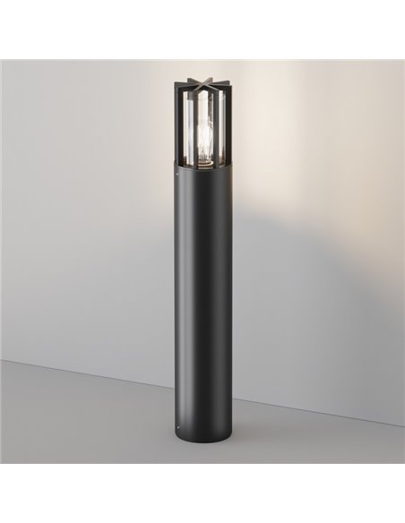 Poste para exterior BARREL moderno, ↕75cm altura bombilla excl.1xE27 max.15W IP54 Antracita