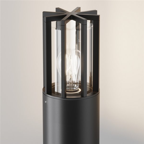 Poste para exterior BARREL moderno, ↕75cm altura bombilla excl.1xE27 max.15W IP54 Antracita
