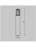 Poste para exterior BARREL moderno, ↕75cm altura bombilla excl.1xE27 max.15W IP54 Antracita