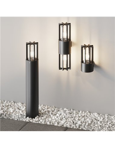 Aplique para exterior BARREL aluminio y plástico, bombilla excl.1xE27 max.15W IP54 Antracita