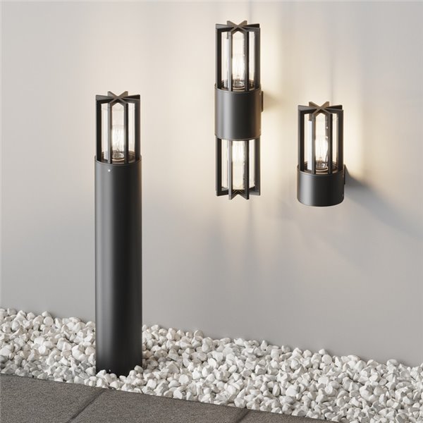 Aplique para exterior BARREL aluminio y plástico, bombilla excl.1xE27 max.15W IP54 Antracita