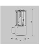 Aplique para exterior BARREL aluminio y plástico, bombilla excl.1xE27 max.15W IP54 Antracita