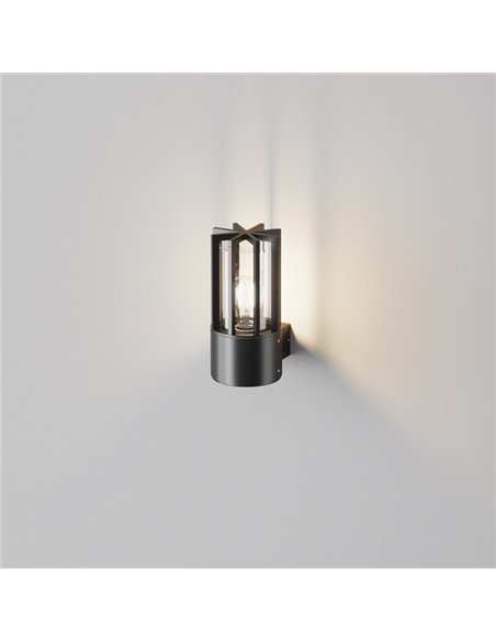 Aplique para exterior BARREL aluminio y plástico, bombilla excl.1xE27 max.15W IP54 Antracita