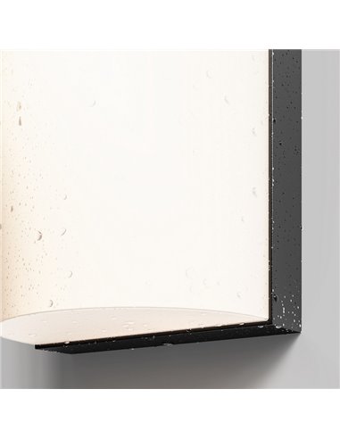 Aplique de pared redondeado BADD 20x10cm 10W 700Lm 3000K IP54 Antracita