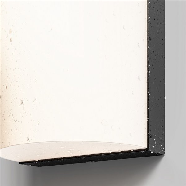 Aplique de pared redondeado BADD 20x10cm 10W 700Lm 3000K IP54 Antracita
