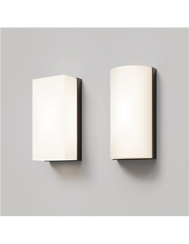 Aplique de pared redondeado BADD 20x10cm 10W 700Lm 3000K IP54 Antracita