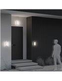 Aplique de pared redondeado BADD 20x10cm 10W 700Lm 3000K IP54 Antracita