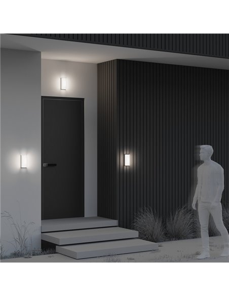 Aplique de pared redondeado BADD 20x10cm 10W 700Lm 3000K IP54 Antracita