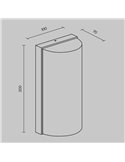 Aplique de pared redondeado BADD 20x10cm 10W 700Lm 3000K IP54 Antracita