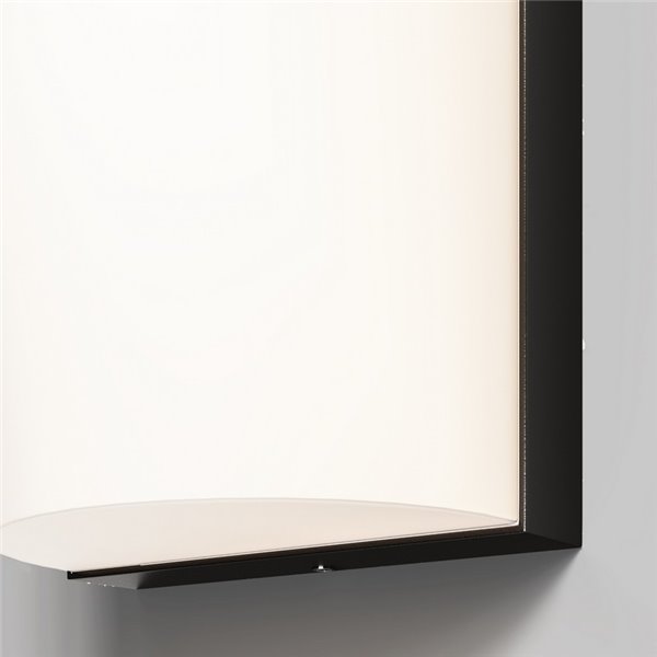 Aplique de pared redondeado BADD 20x10cm 10W 700Lm 3000K IP54 Antracita