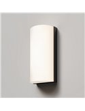 Aplique de pared redondeado BADD 20x10cm 10W 700Lm 3000K IP54 Antracita