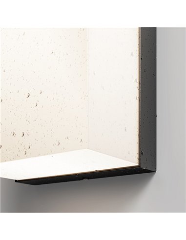 Aplique de pared LED rectangular BADD 20x10cm para exterior 10W 700Lm 3000K IP54 Antracita